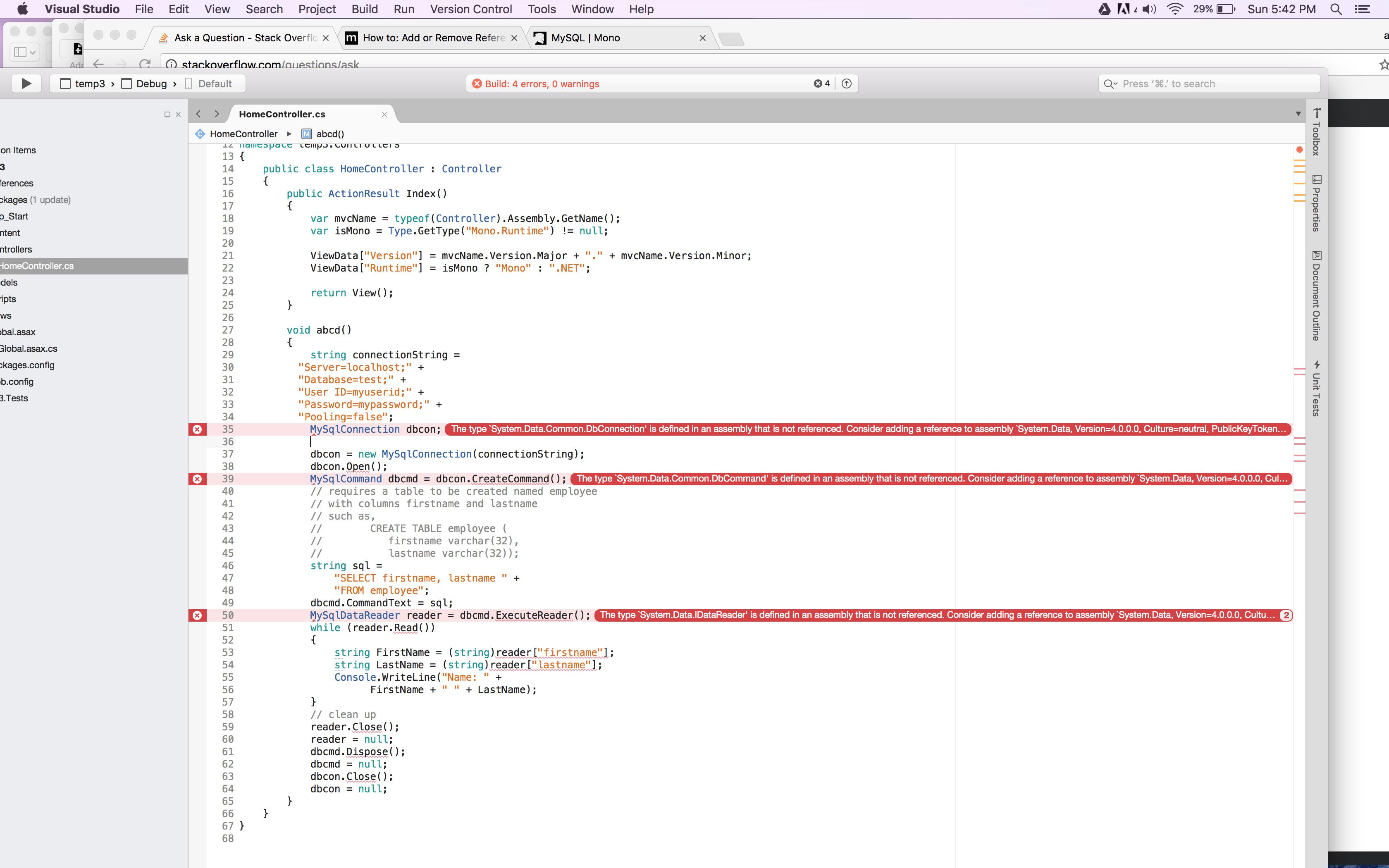 Dependency Injection C# Visual Studio For Mac